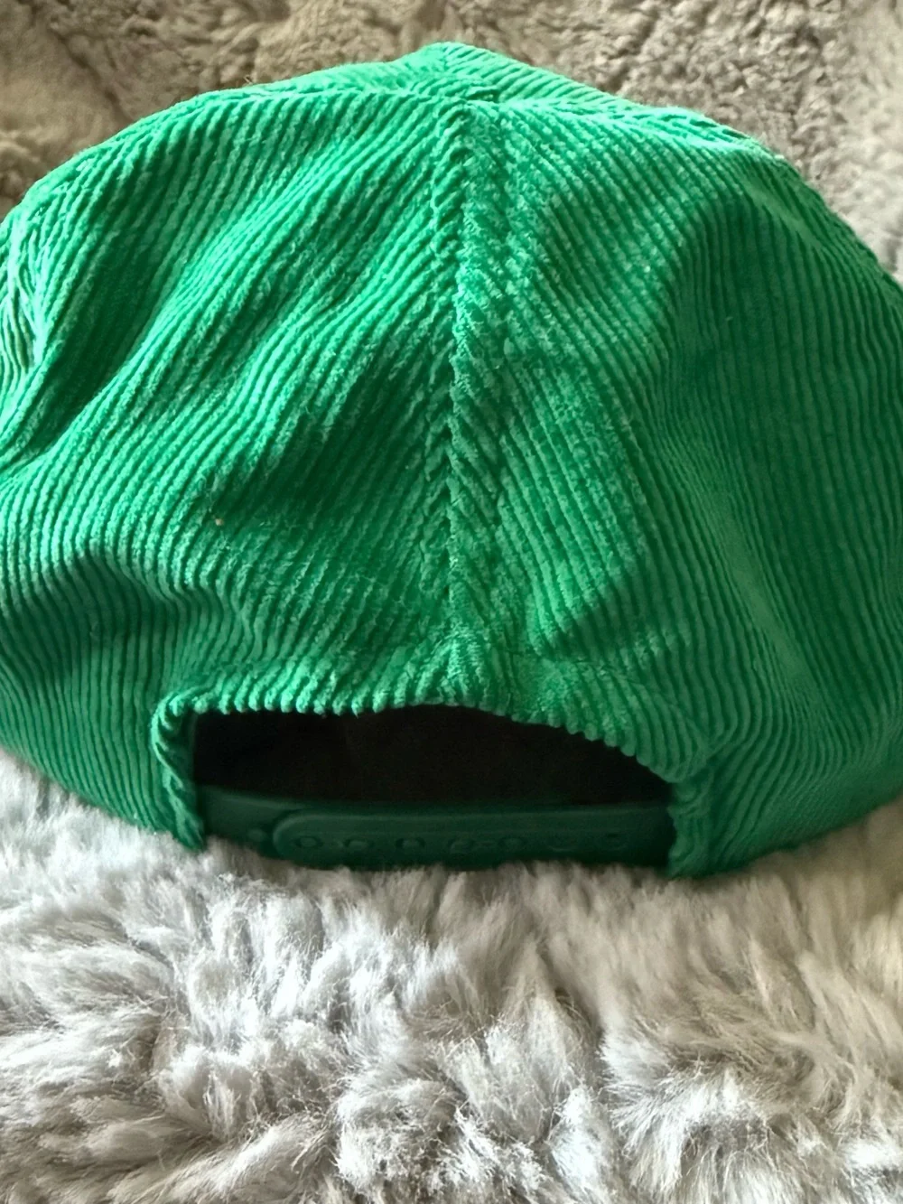Vintage Gold Medal Salem Embroidered Green Corduroy Snap Back Hat